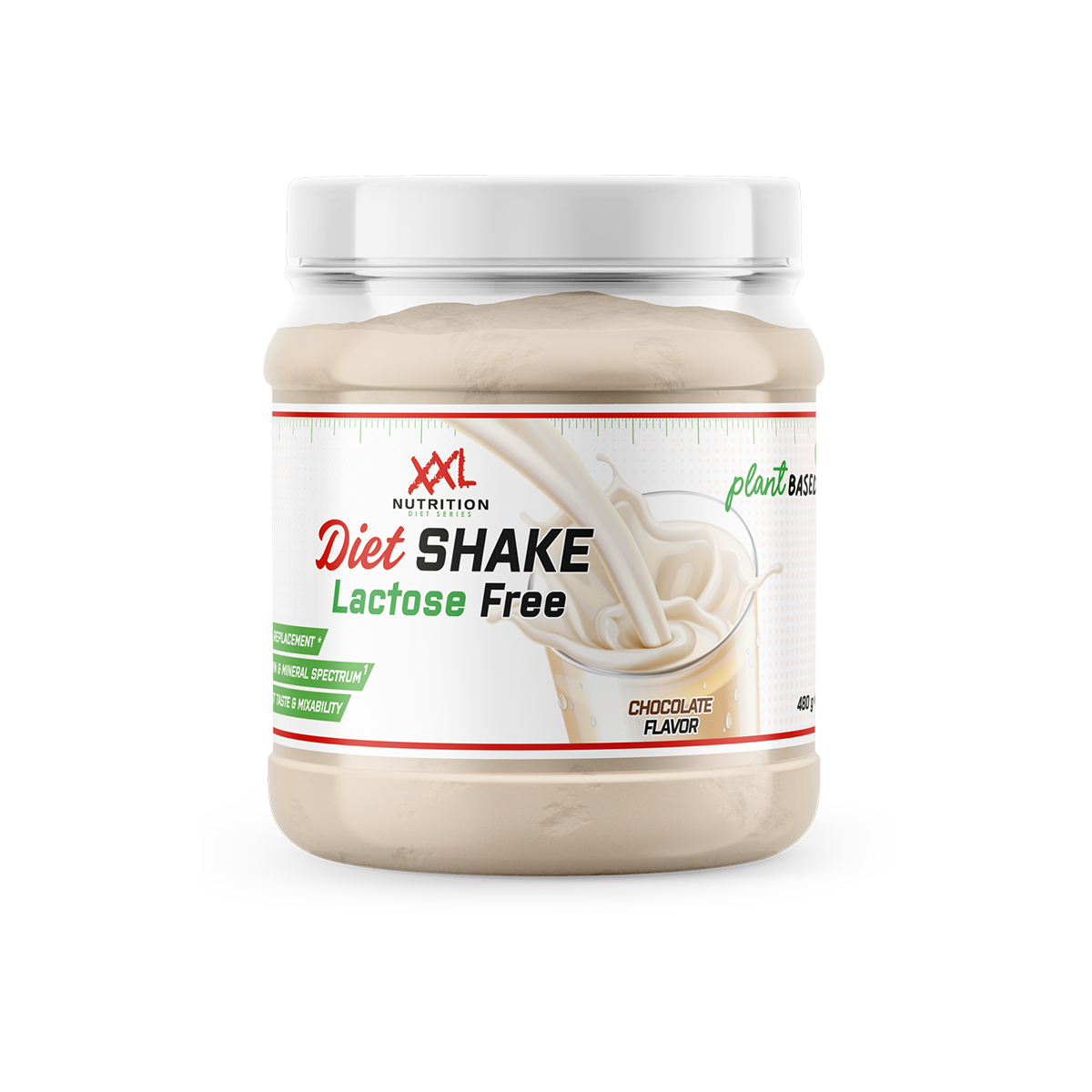 XXL Nutrition Diet Shake - Lactose Free - Schokolade - 480 Gramm