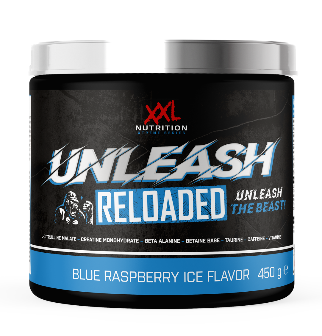 XXL Nutrition Unleash Reloaded - Pre Workout - Blue Raspberry Ice