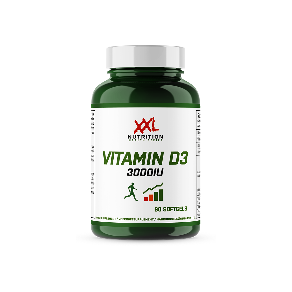 XXL Nutrition Vitamine D3 3000IU 60 gelcaps
