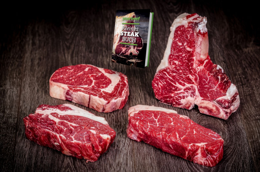 Premium Steak Paket: Nur die besten Steaks vom Rinderrücken! Dry Aged T-Bone, Rib Eye, Rumpsteak, Prime Beef!