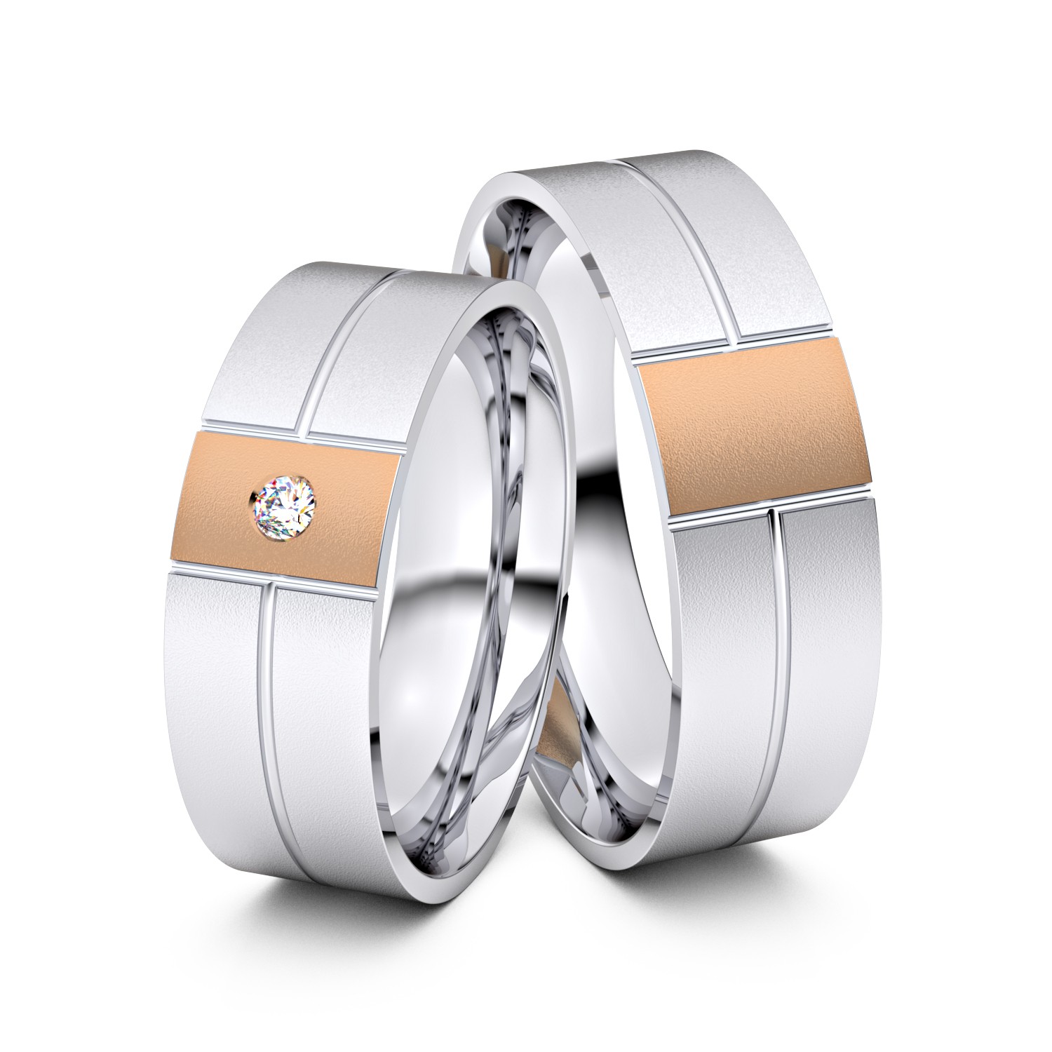 Modell TR146 333er Weißgold-Rotgold - 29670