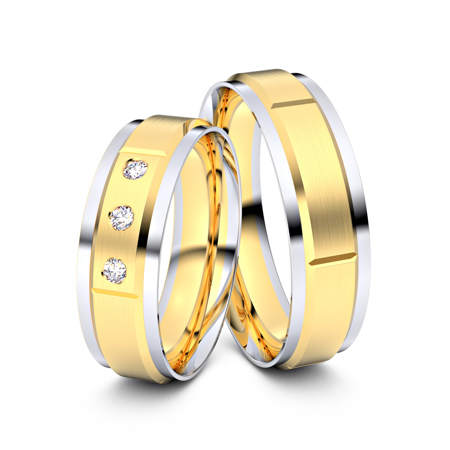 Modell TR124 585er Gelbgold-Weißgold - 28676