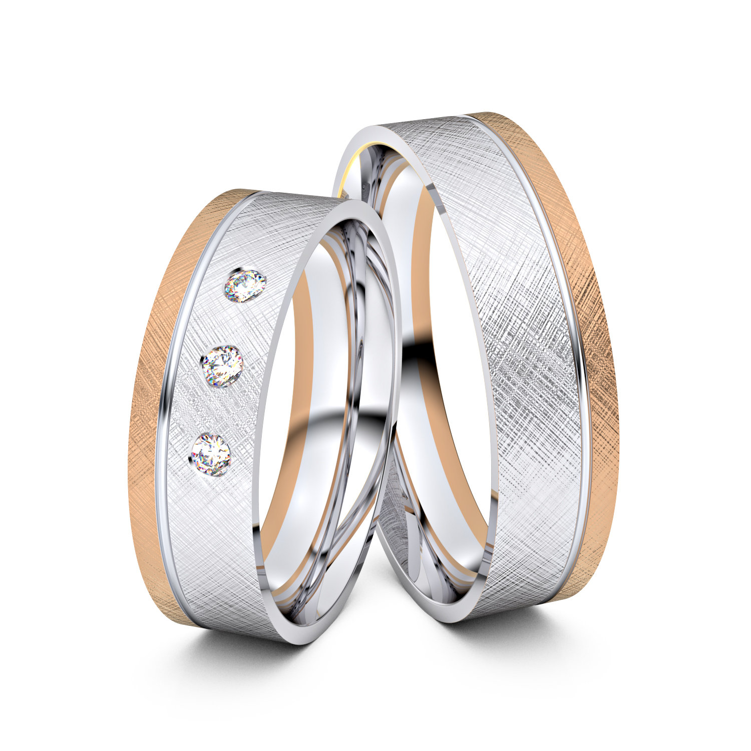 Modell TR377 333er Weißgold-Rotgold - 38220