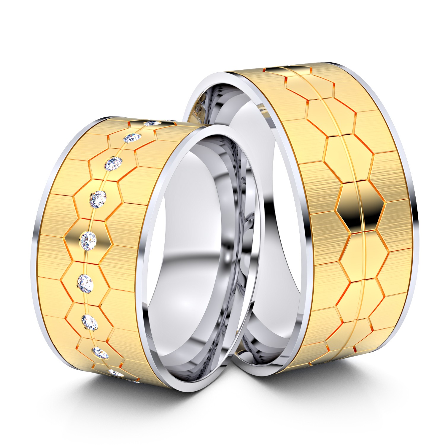 Modell TR149 Bienenwabe 585er Gelbgold-Weißgold - 29833