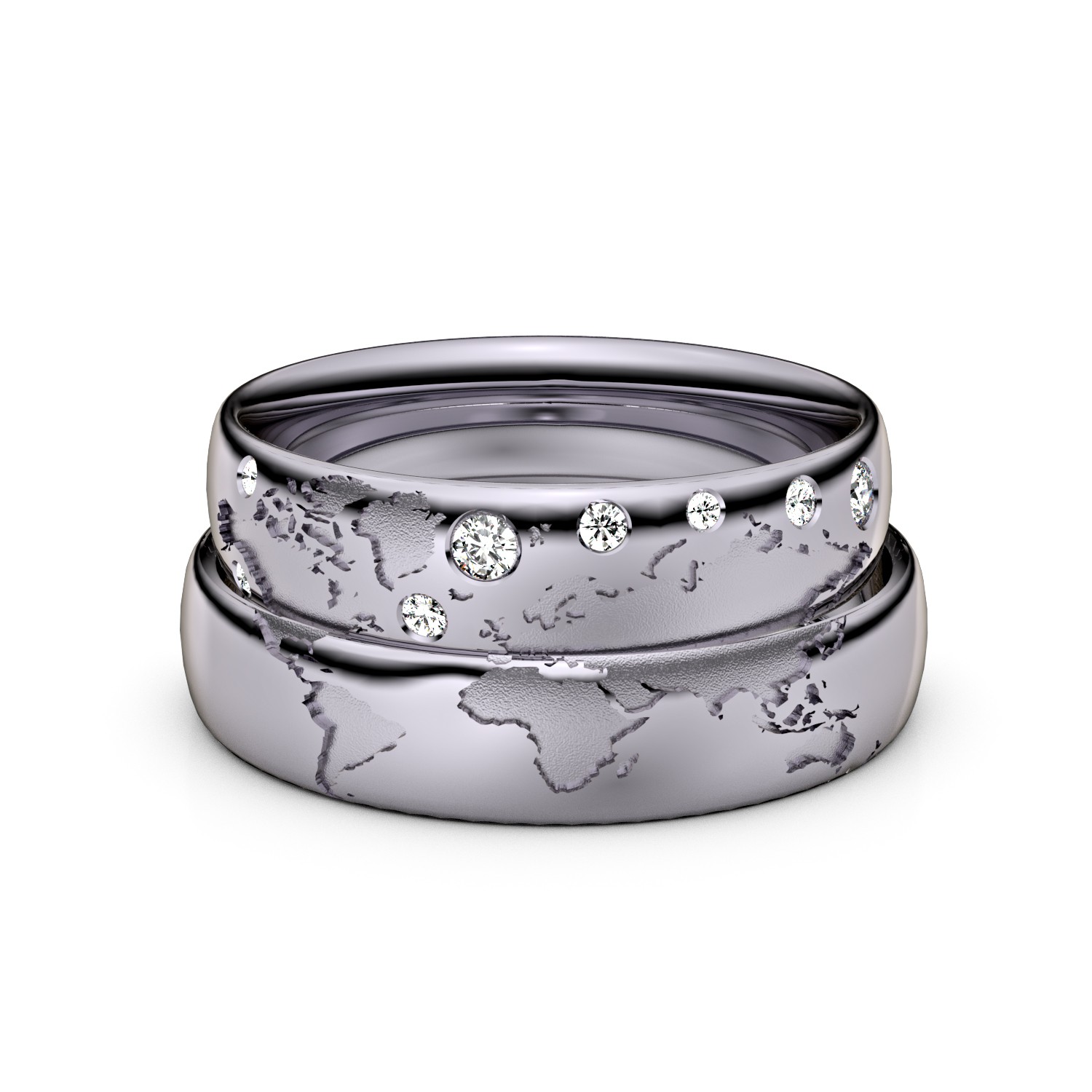 Modell TR239 Weltkarte 950er Palladium - 33280