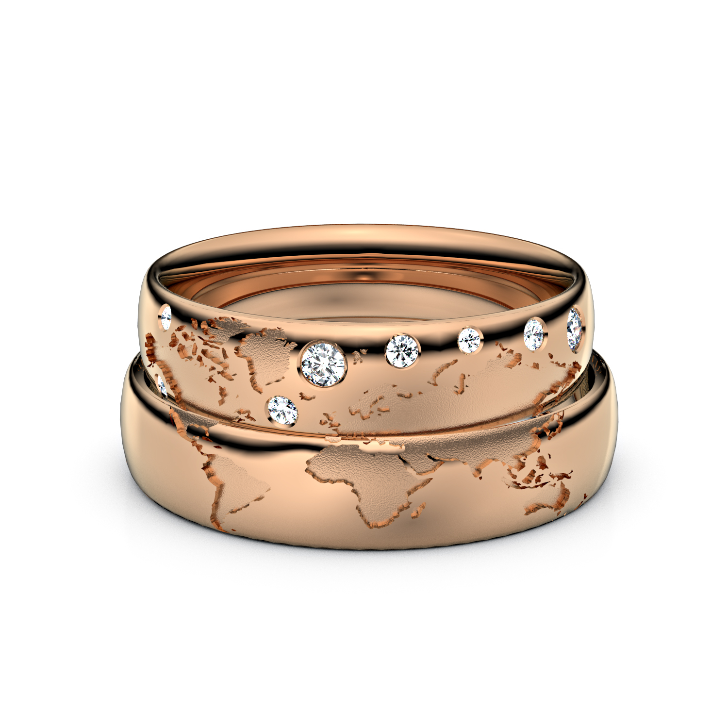 Modell TR239 Weltkarte 333er Rotgold - 33267