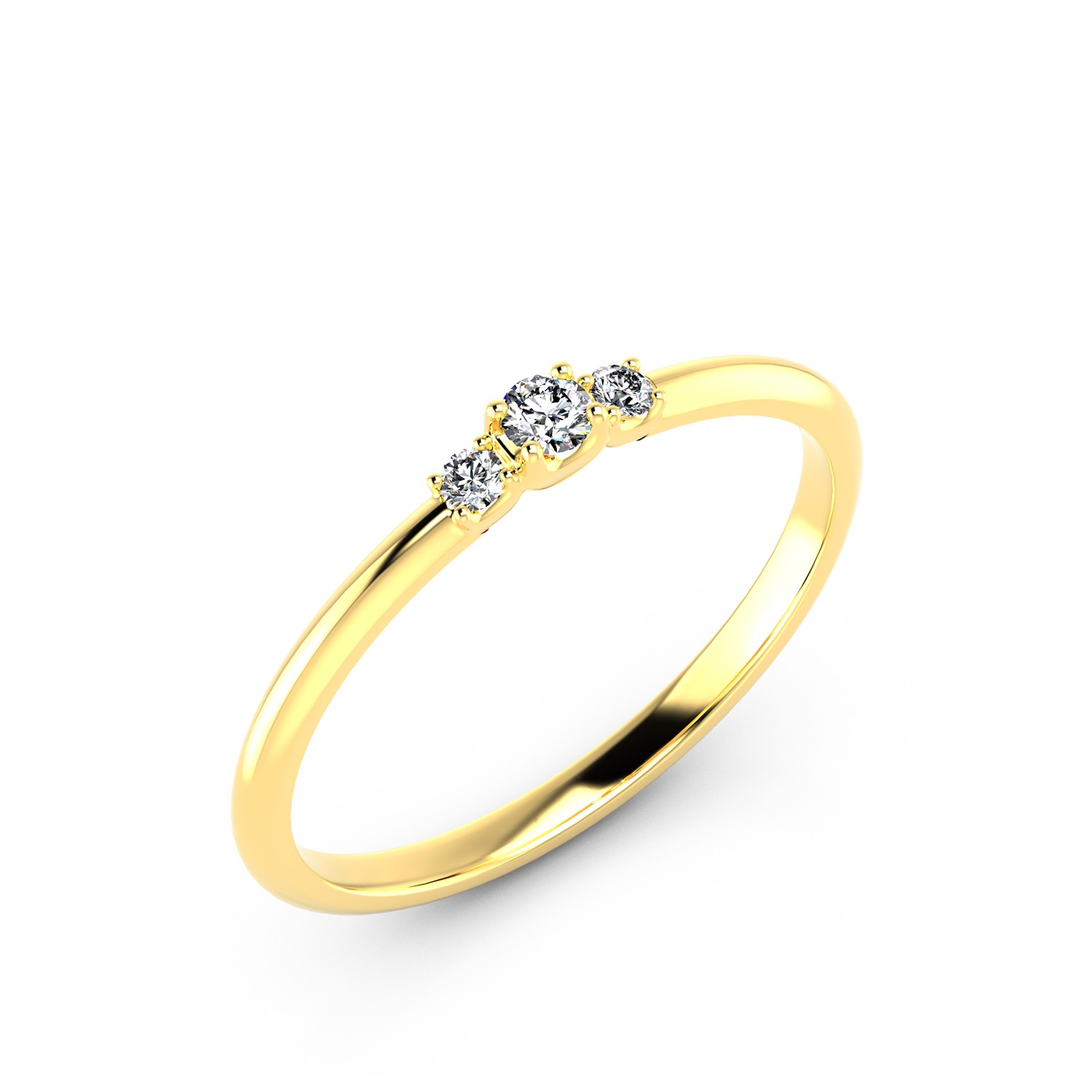 VR013 333er Gelbgold 1x0.06|2x0.02ct. - 45330