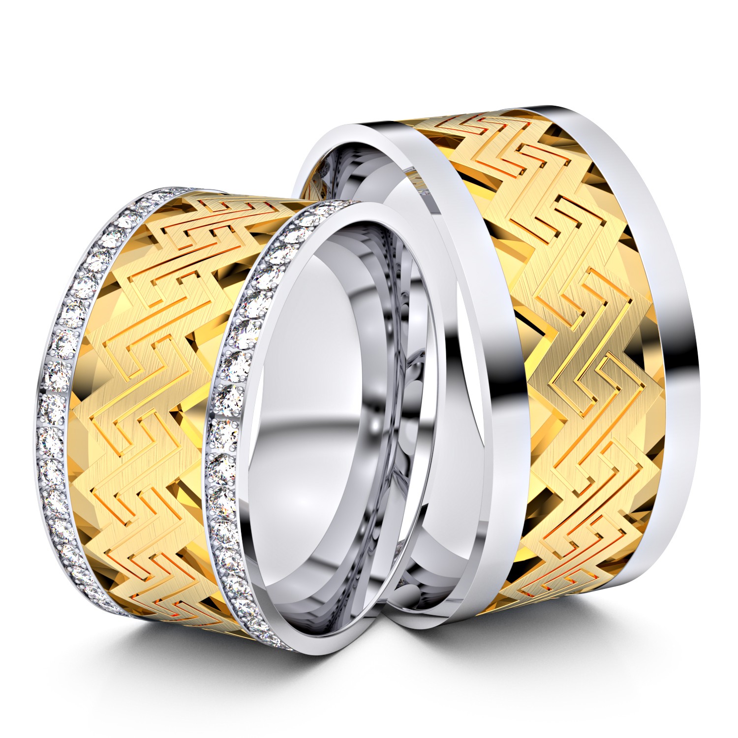 Modell TR065 Schlüsseldesign 750er Weißgold-Gelbgold - 26174