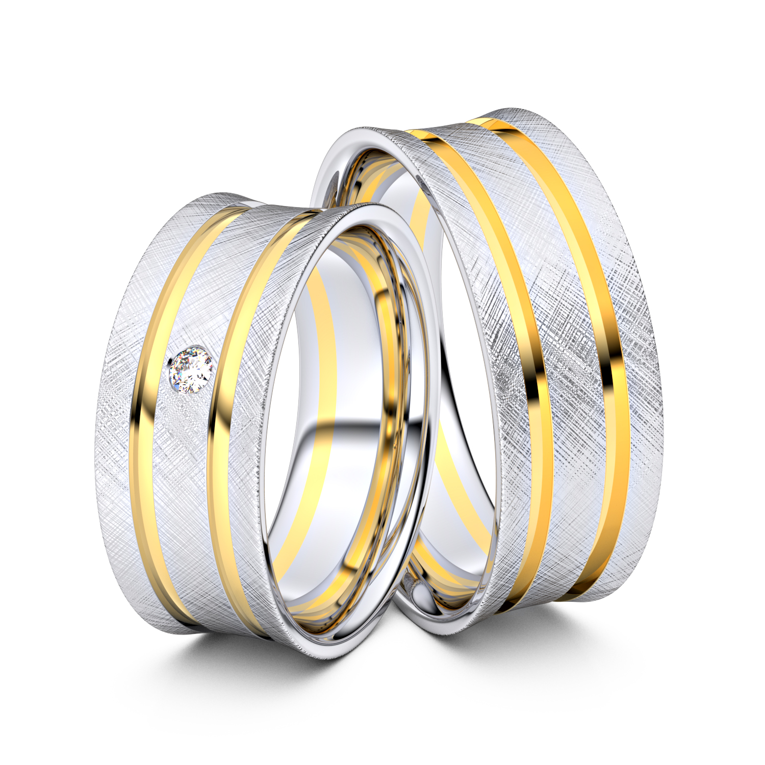 Modell TR008 333er Weißgold-Gelbgold - 23590