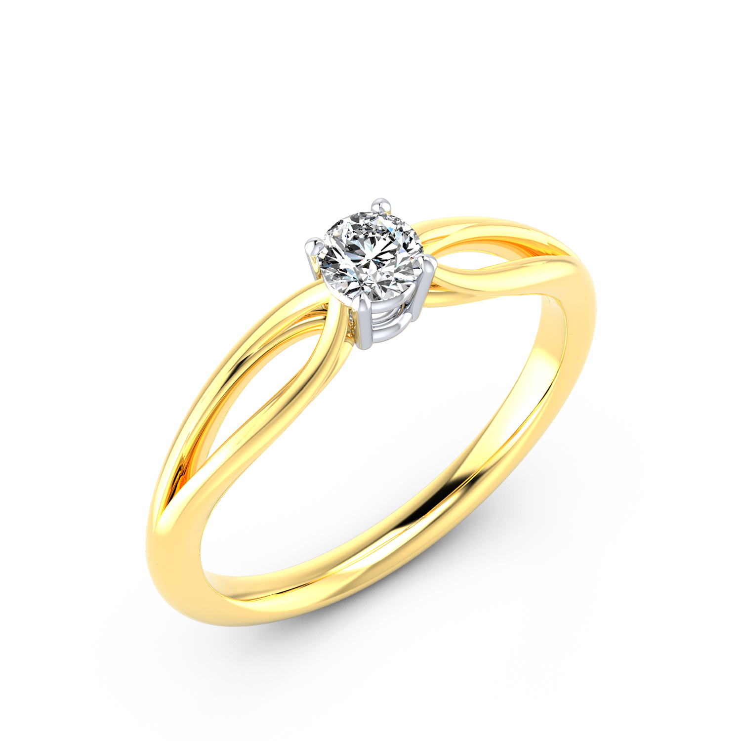 VR016 750er Gelbgold-Weißgold 1x0.25ct. - 45720