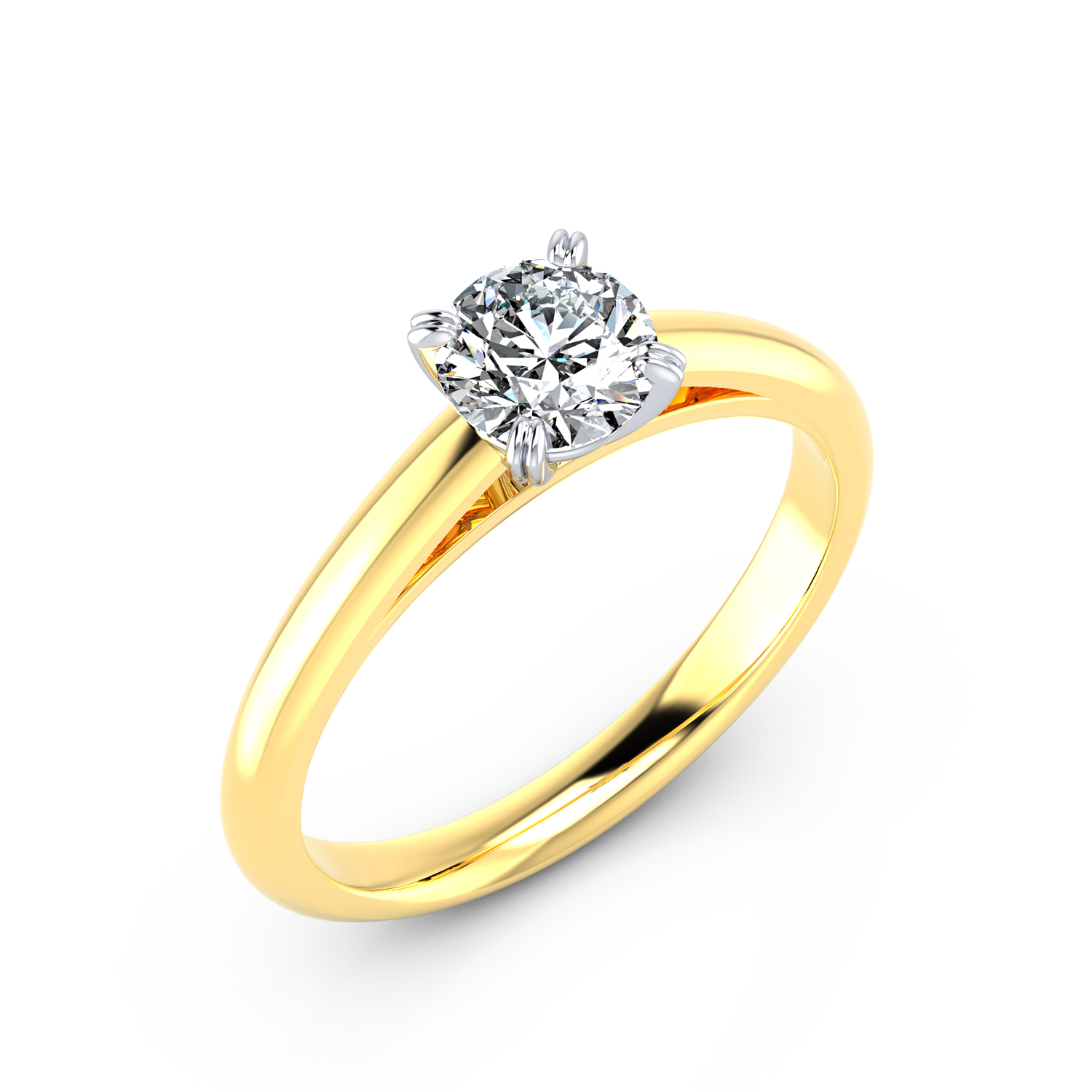 VR025 585er Gelbgold-Weißgold 1x0.75ct. - 46831