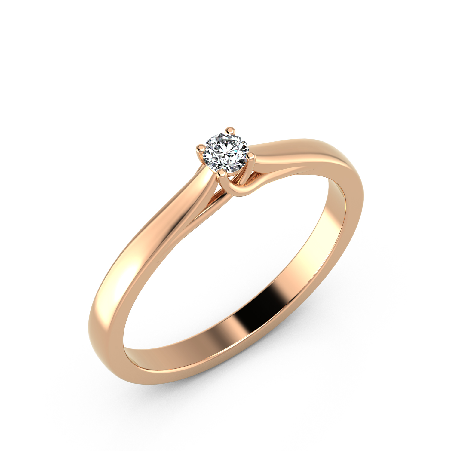 VR014 585er Rotgold 1x0.10ct. - 45463