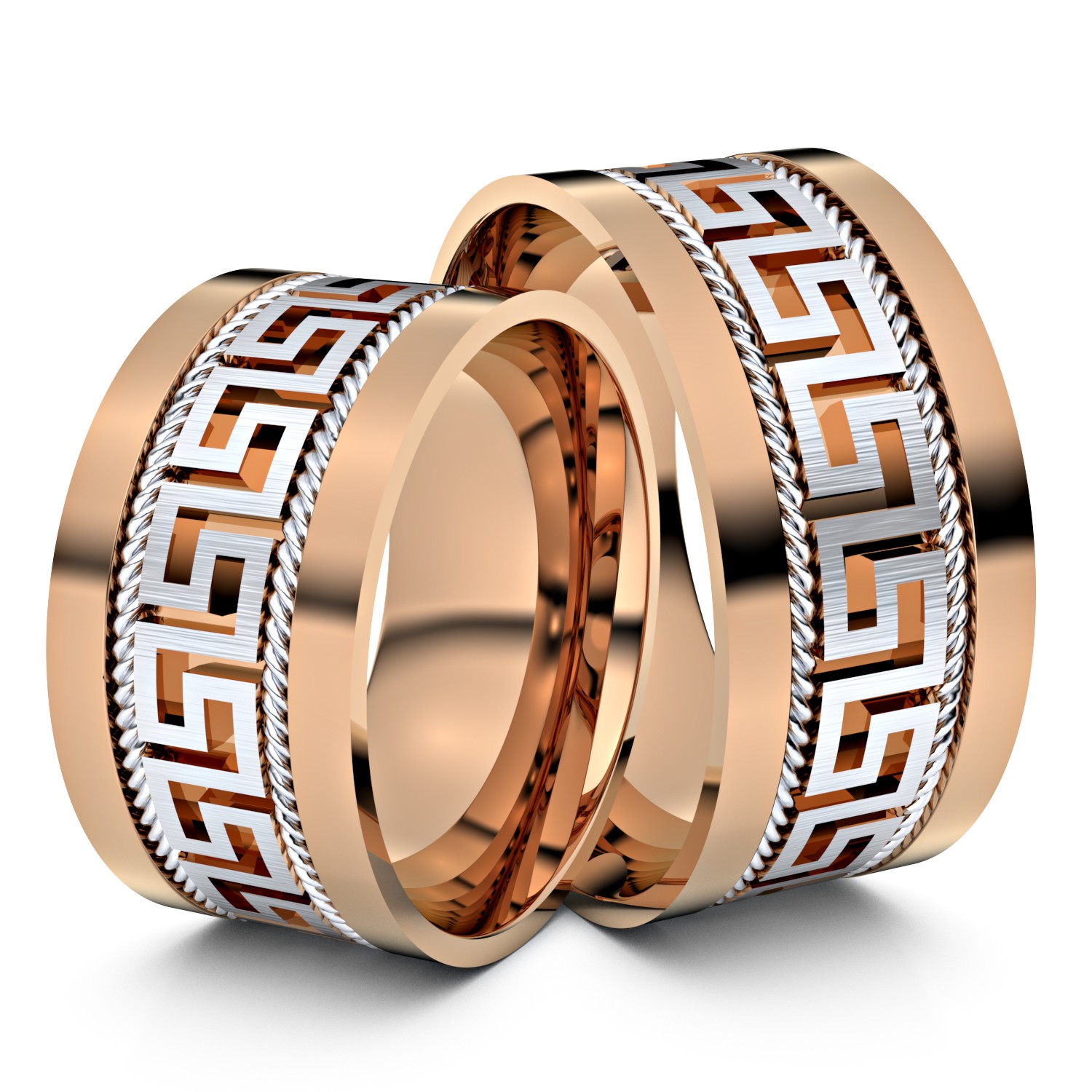 Modell TR034 Mäander 750er Rotgold-Weißgold - 24823