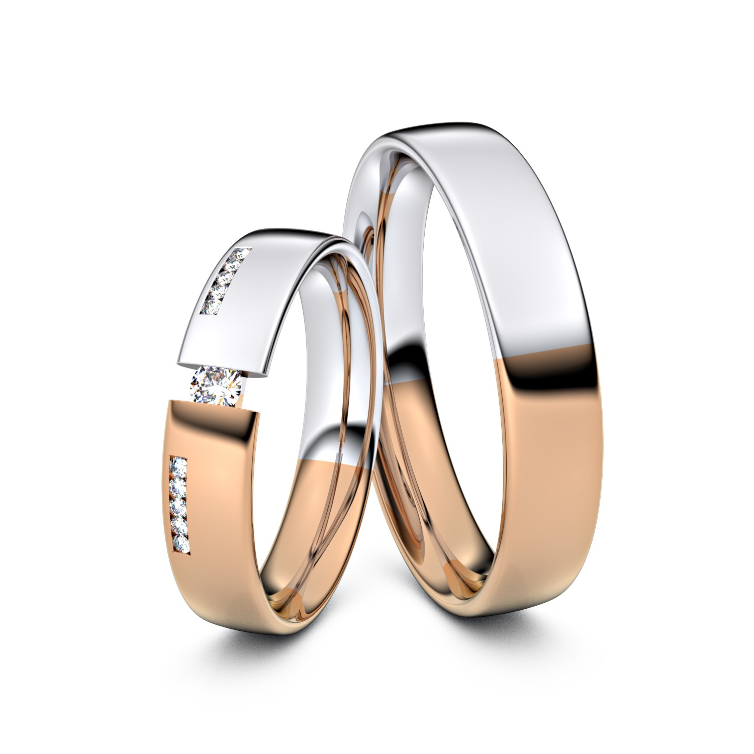 Modell TR052 333er Rotgold-Weißgold - 25594