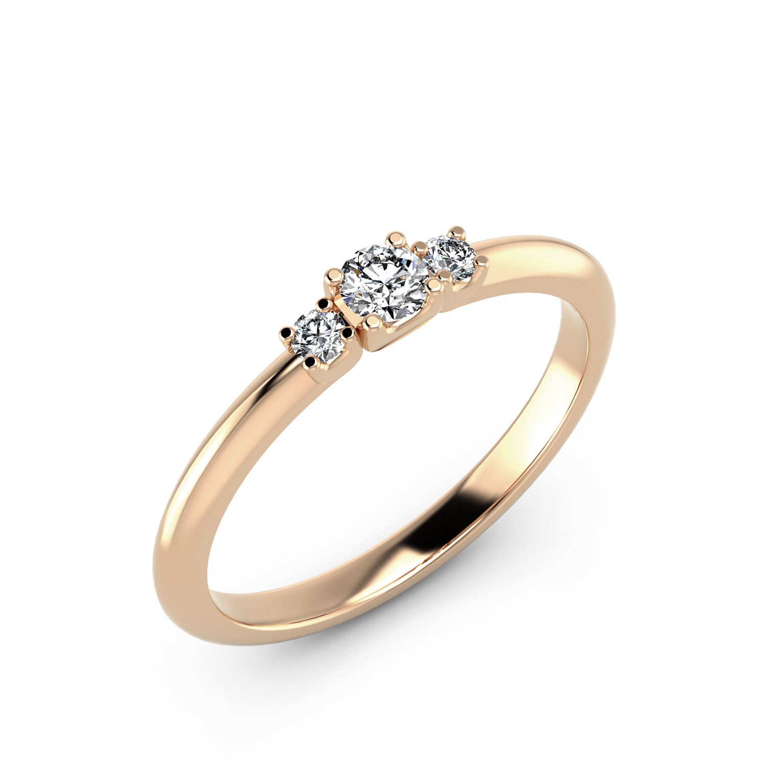 VR013 750er Roségold 1x0.12|2x0.04ct. - 45341