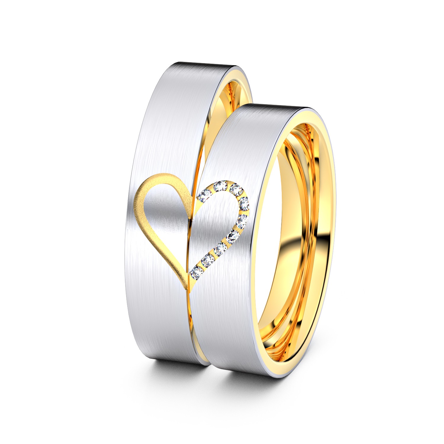 Modell TR154 Herz 585er Weißgold-Gelbgold - 30022