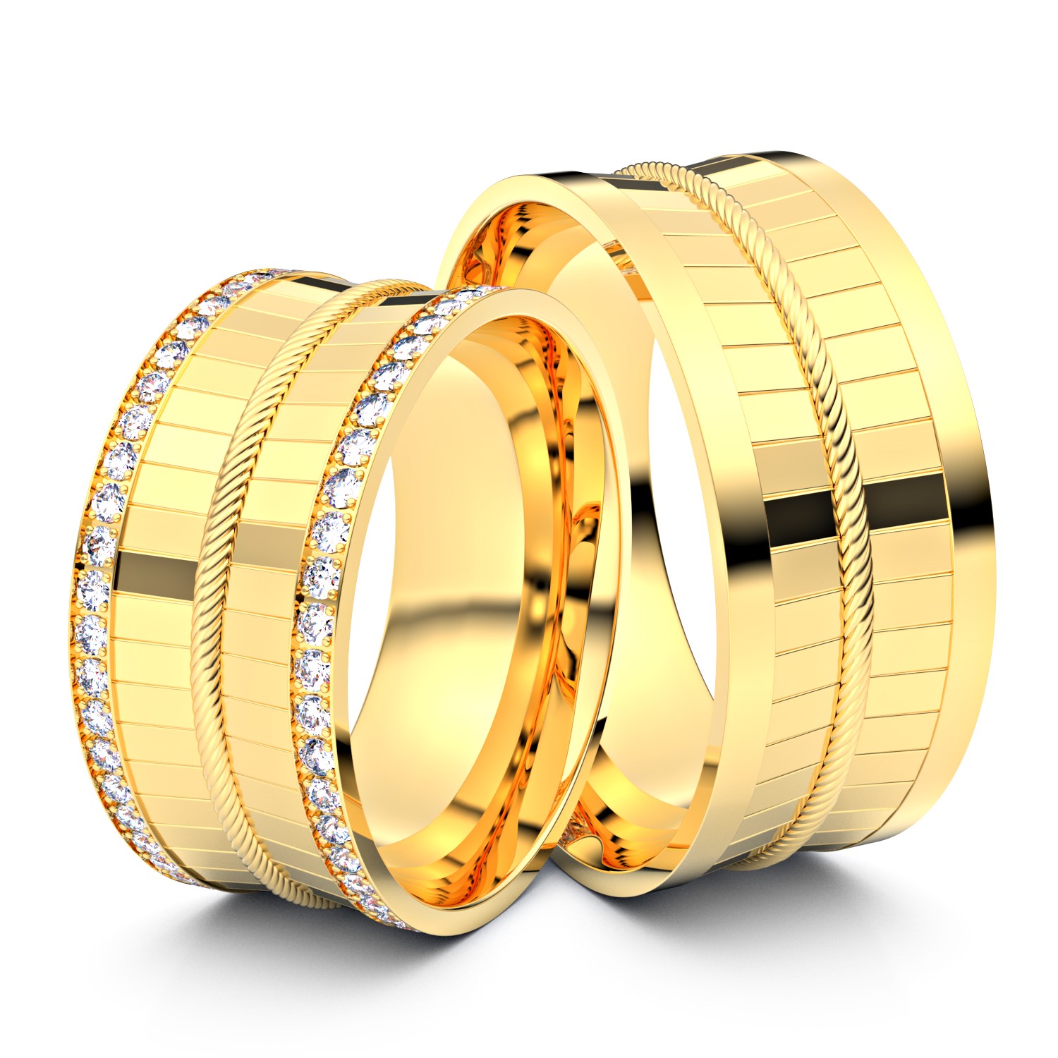 Modell TR103 geflochtenes Band 585er Gelbgold - 27737