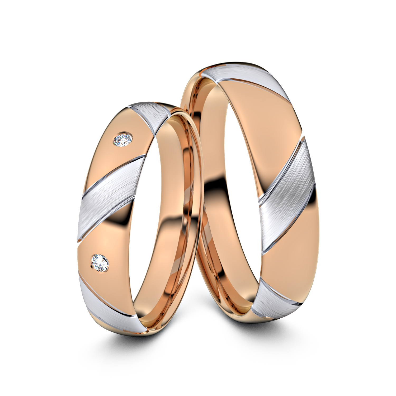 Modell TR003 750er Rotgold-Weißgold - 23431