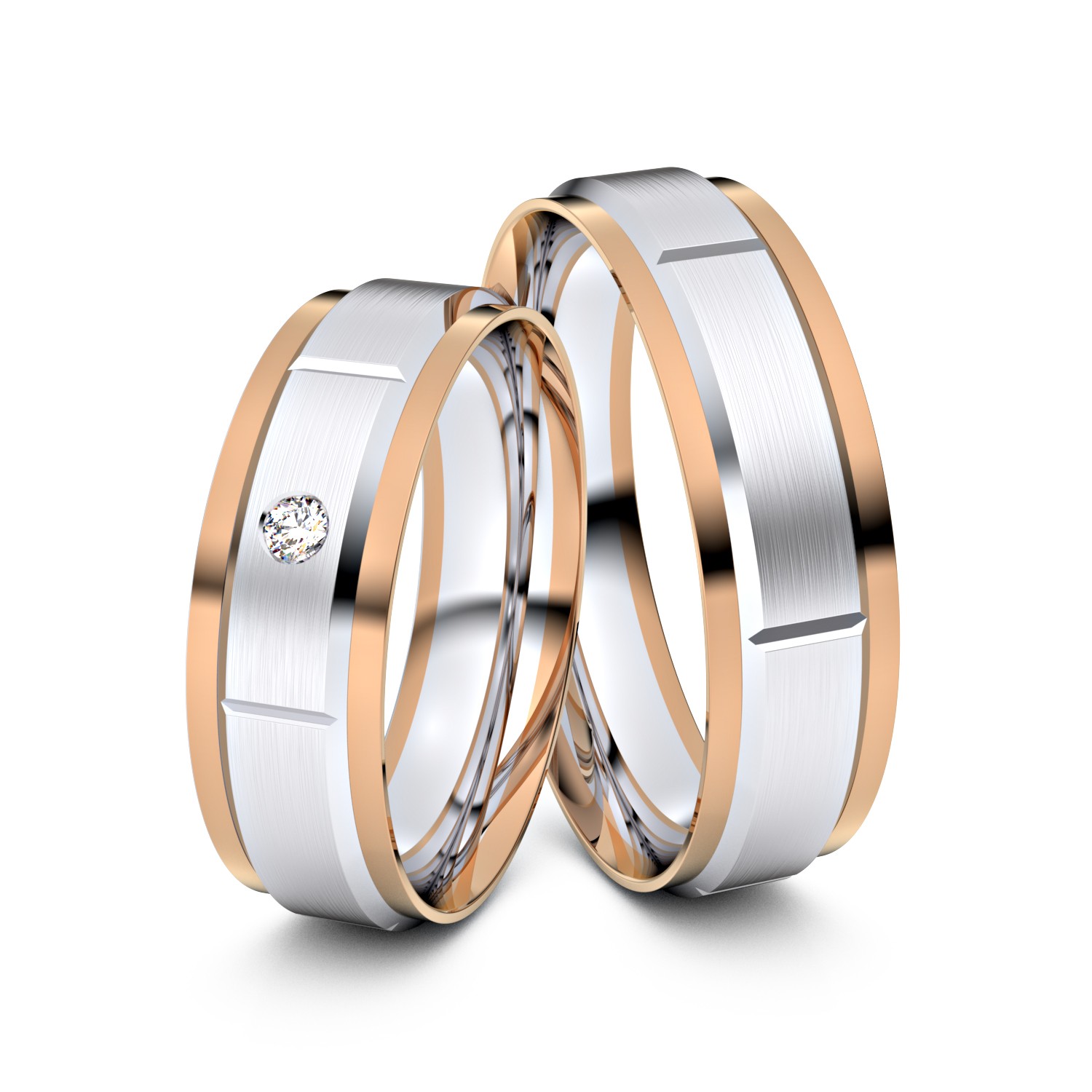 Modell TR124 585er Weißgold-Rotgold - 28654