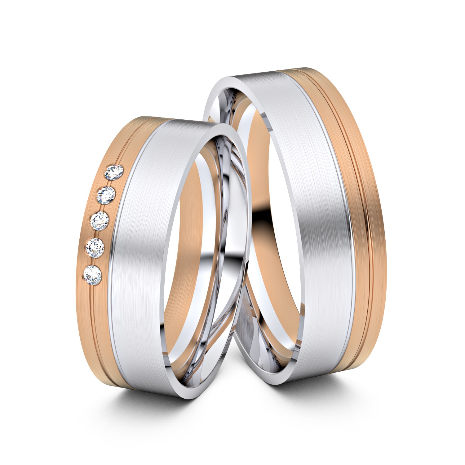 Modell TR178 750er Rotgold-Weißgold - 31007