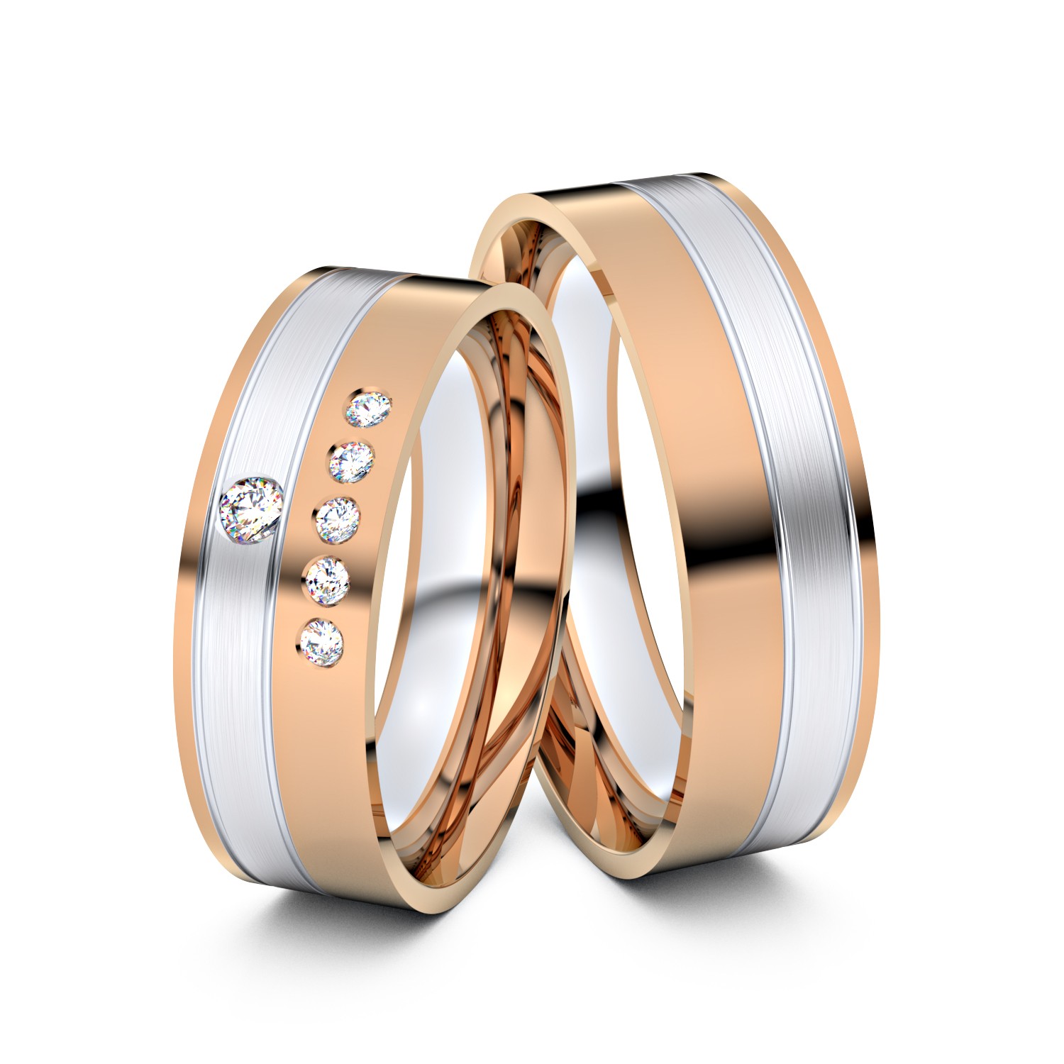 Modell TR211 585er Rotgold-Weißgold - 32113