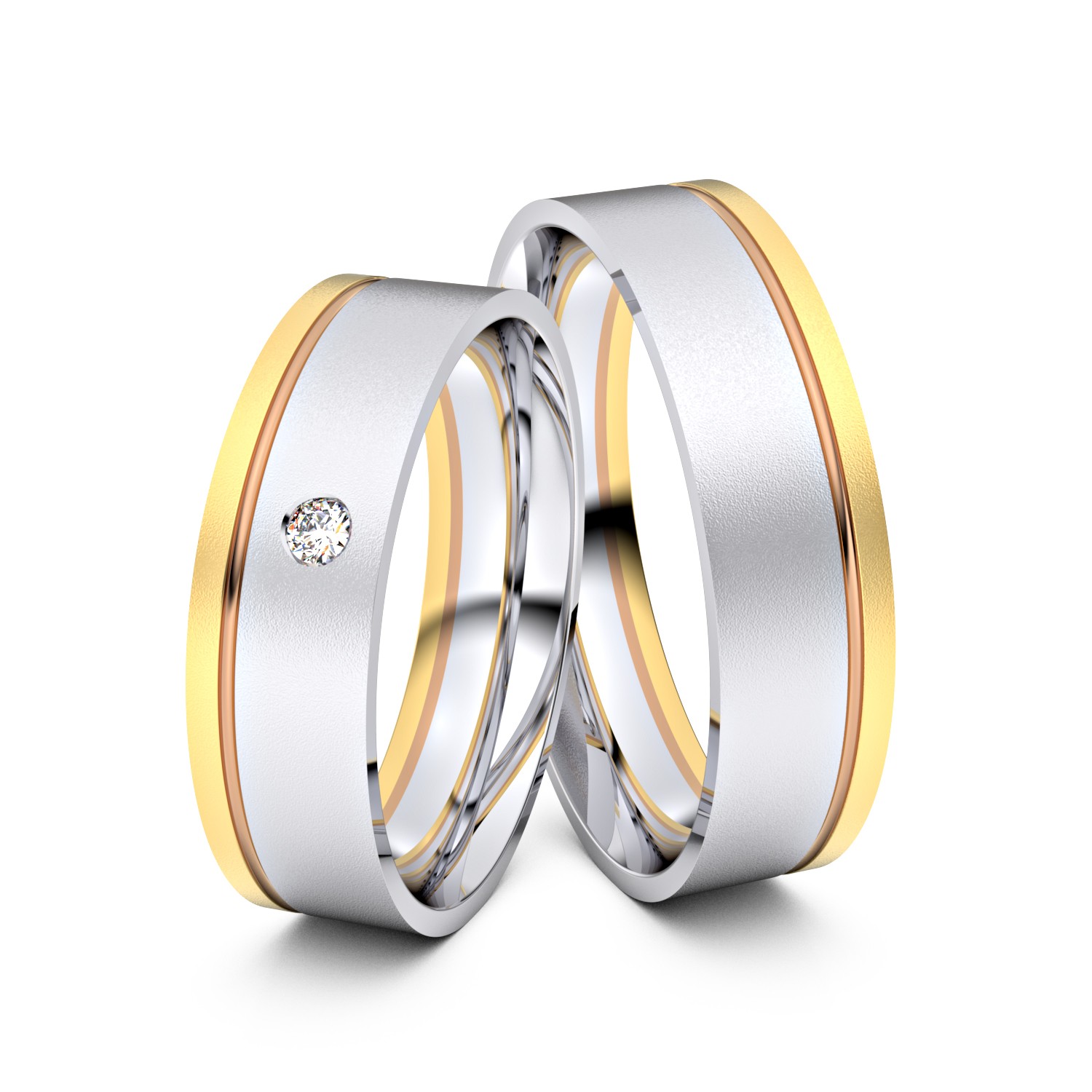 Modell TR143 333er Gelbgold-Weissgold-Rotgold - 29485