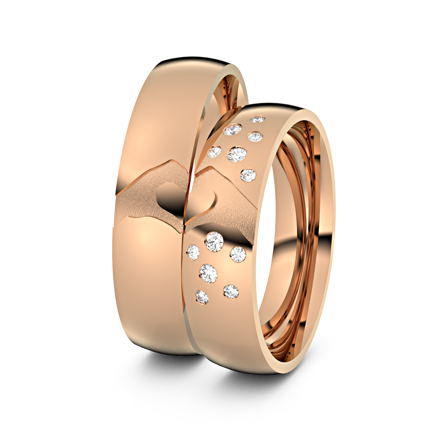 Modell TR279 Hand und Herz 333er Rotgold - 50377