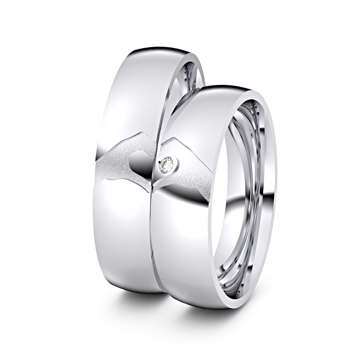 Modell TR279 Hand und Herz 750er Weißgold - 50354