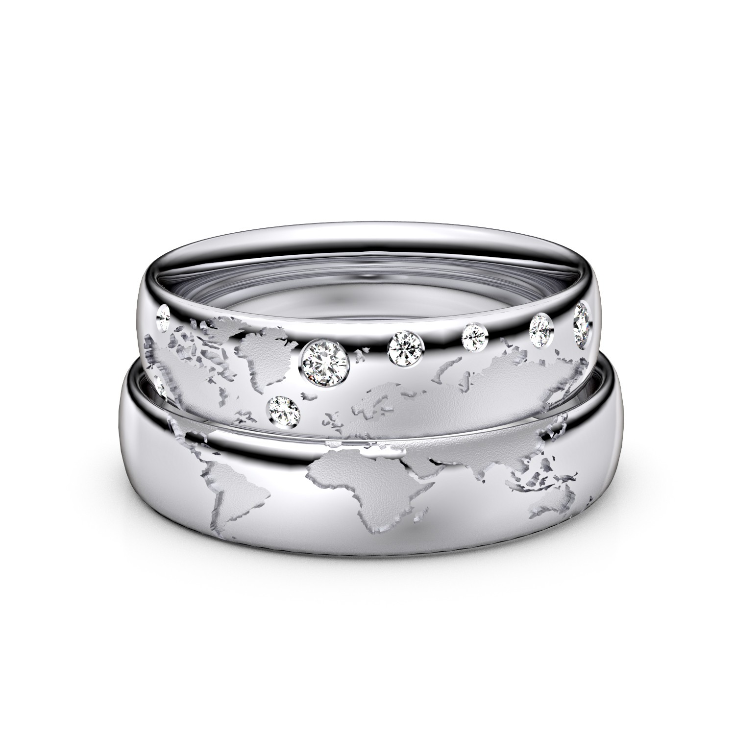 Modell TR239 Weltkarte 925er Silber - 33279