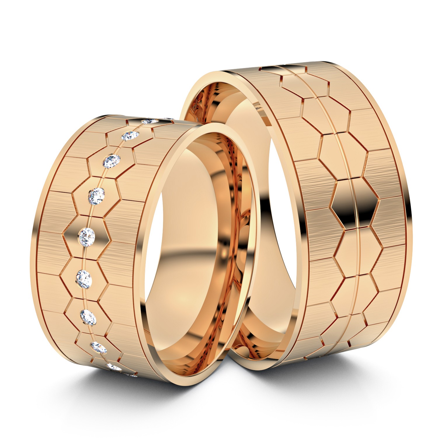 Modell TR149 Bienenwabe 925er Silber (rosé-vergoldet) - 84607