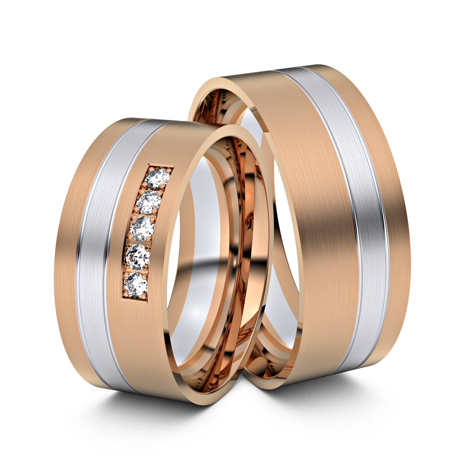 Modell TR041 333er Rotgold-Weißgold - 25173