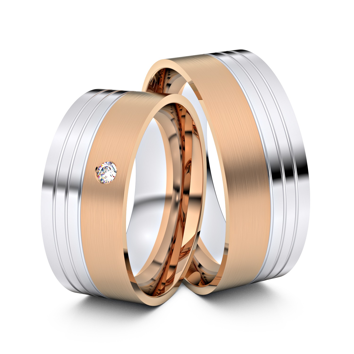 Modell TR355 333er Weißgold-Rotgold - 37379