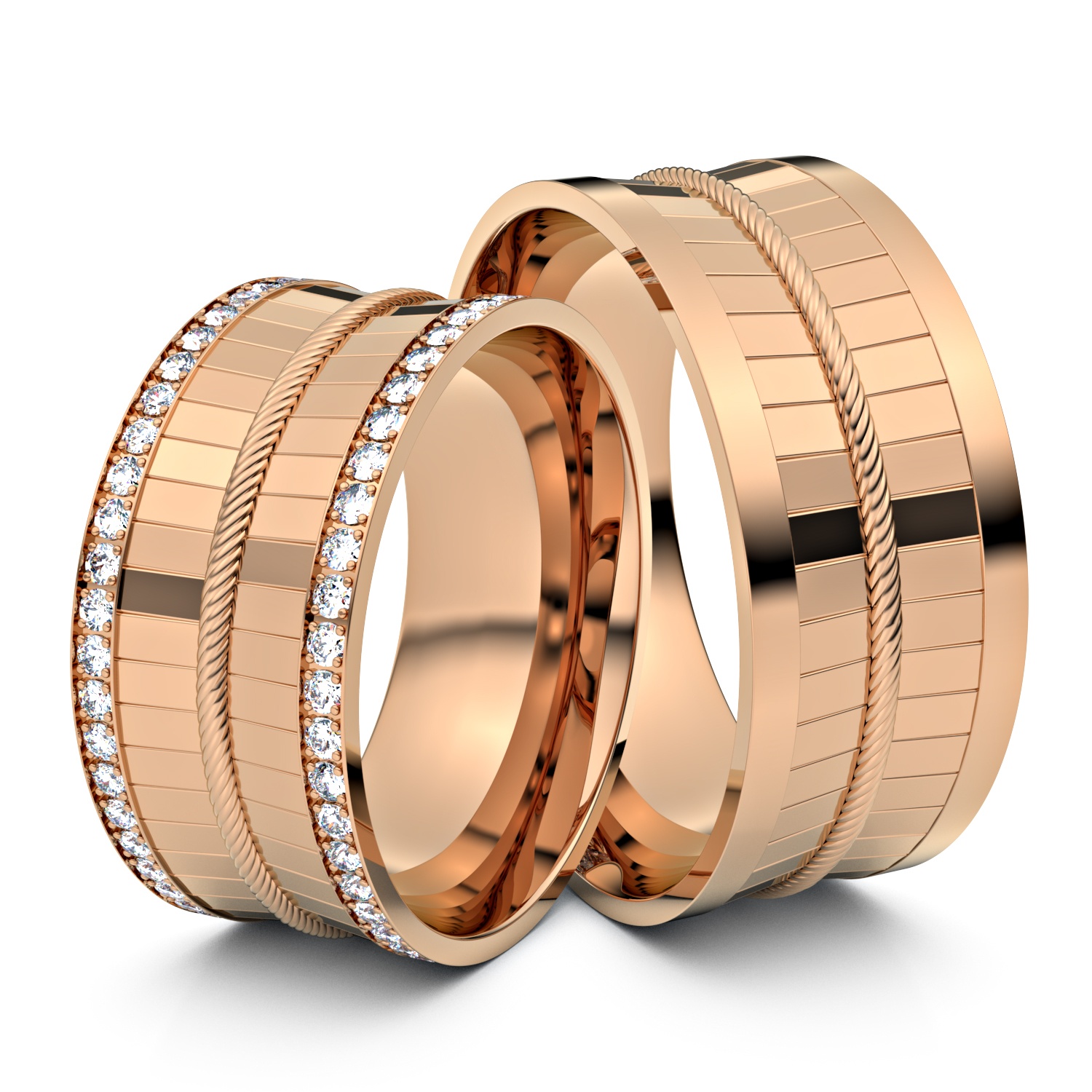 Modell TR103 geflochtenes Band 750er Rotgold - 27749