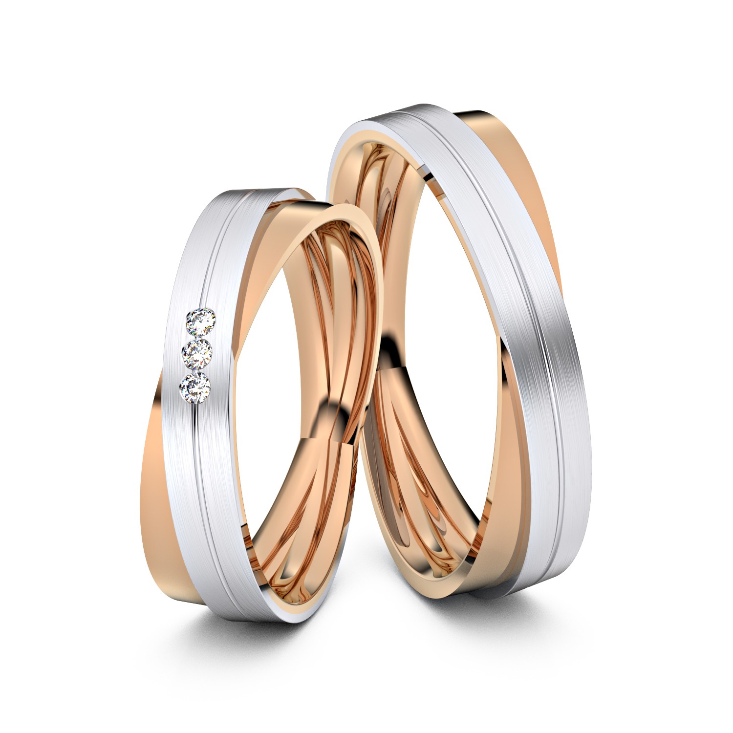 Modell TR338 750er Rotgold-Weißgold - 36680