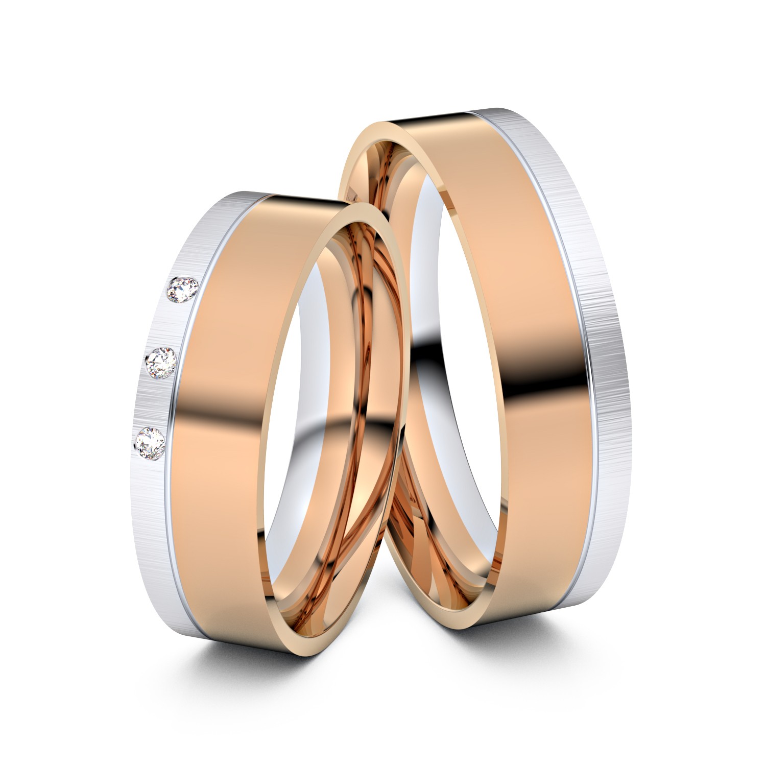 Modell TR078 585er Rotgold-Weißgold - 26702