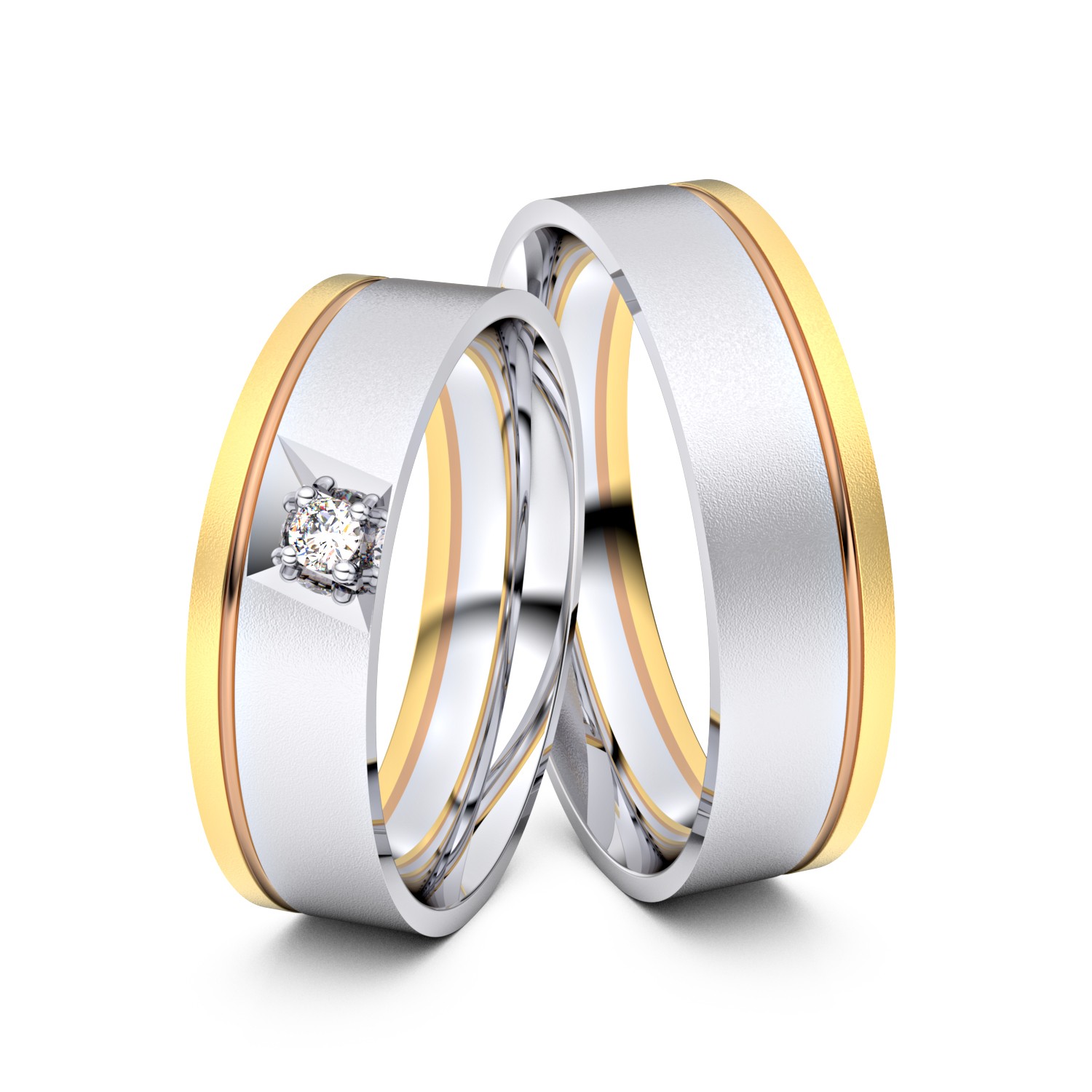 Modell TR143 333er Gelbgold-Weissgold-Rotgold - 29518