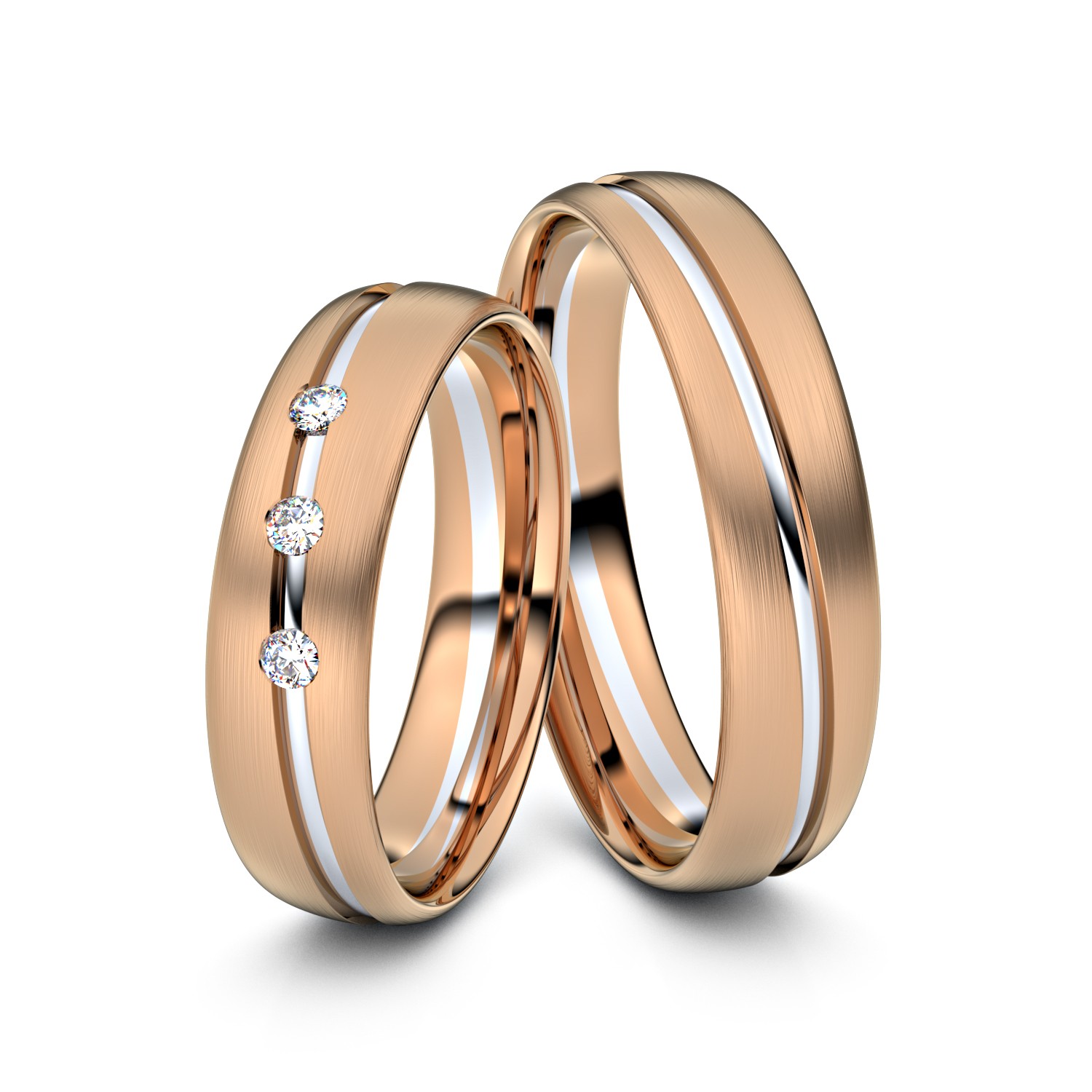 Modell TR001 750er Rotgold-Weißgold - 23371