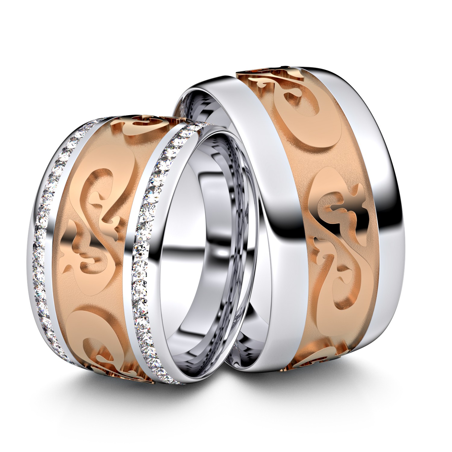 Modell TR384 333er Weißgold-Rotgold - 38476