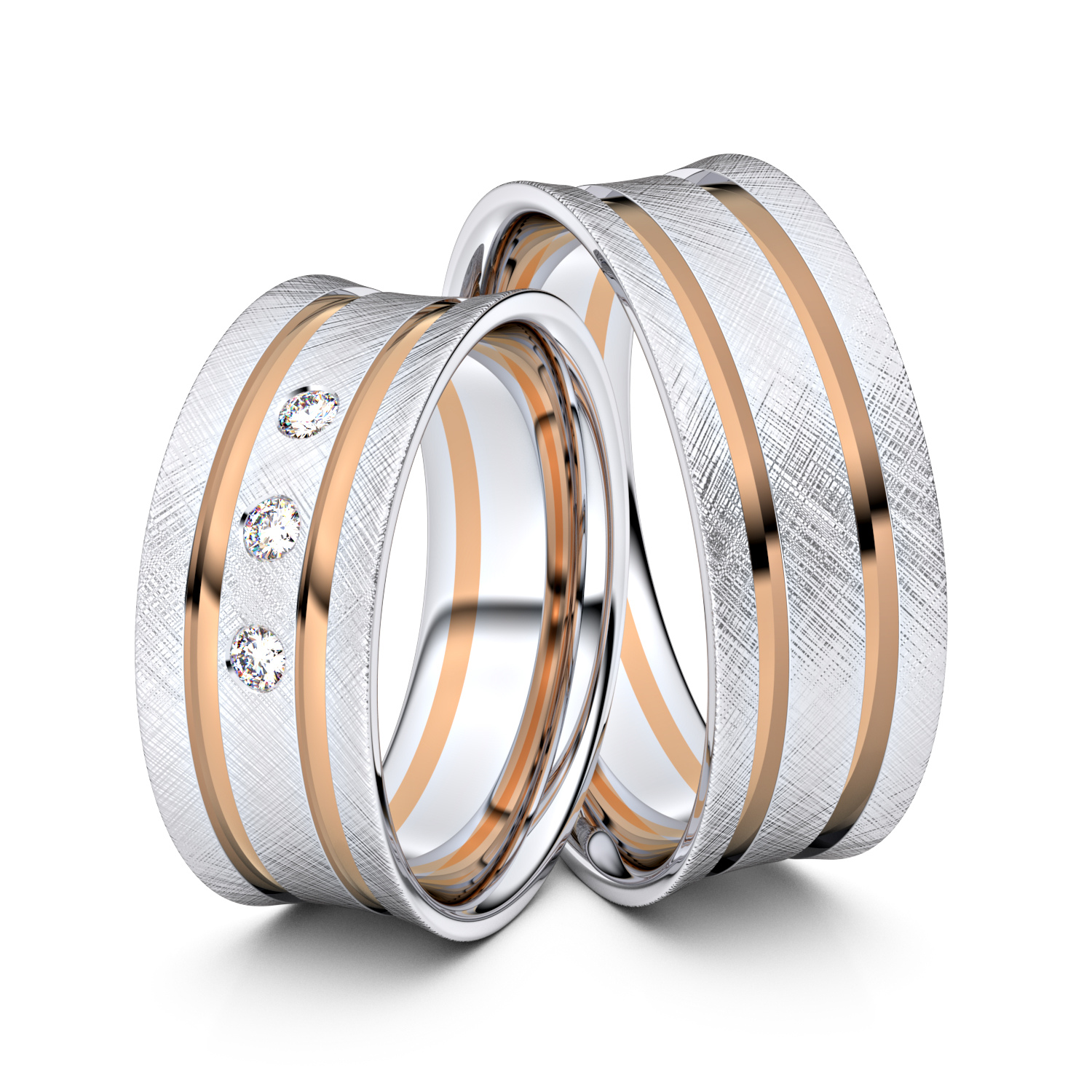 Modell TR008 585er Weißgold-Rotgold - 23629