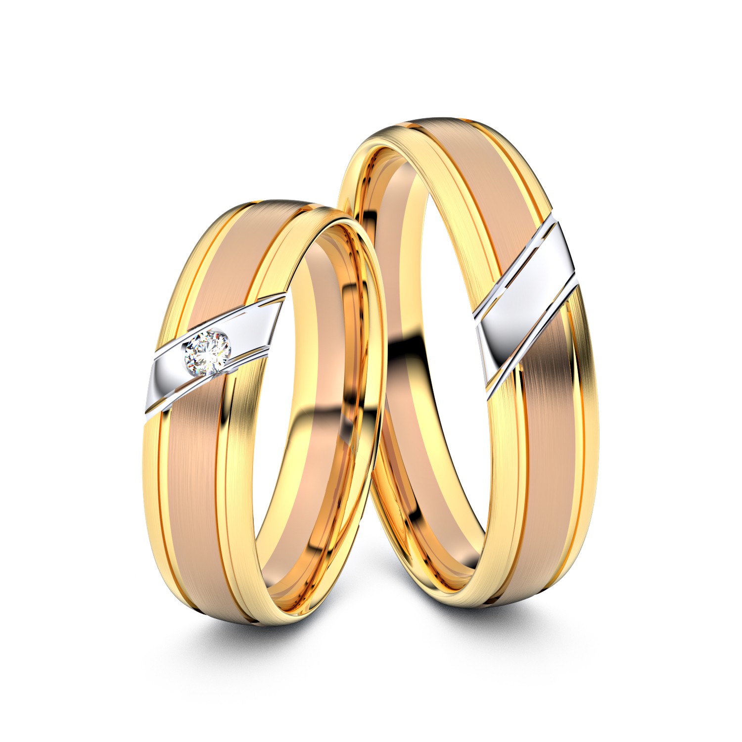 Modell TR219 585er Gelbgold-Weissgold-Rotgold - 32384