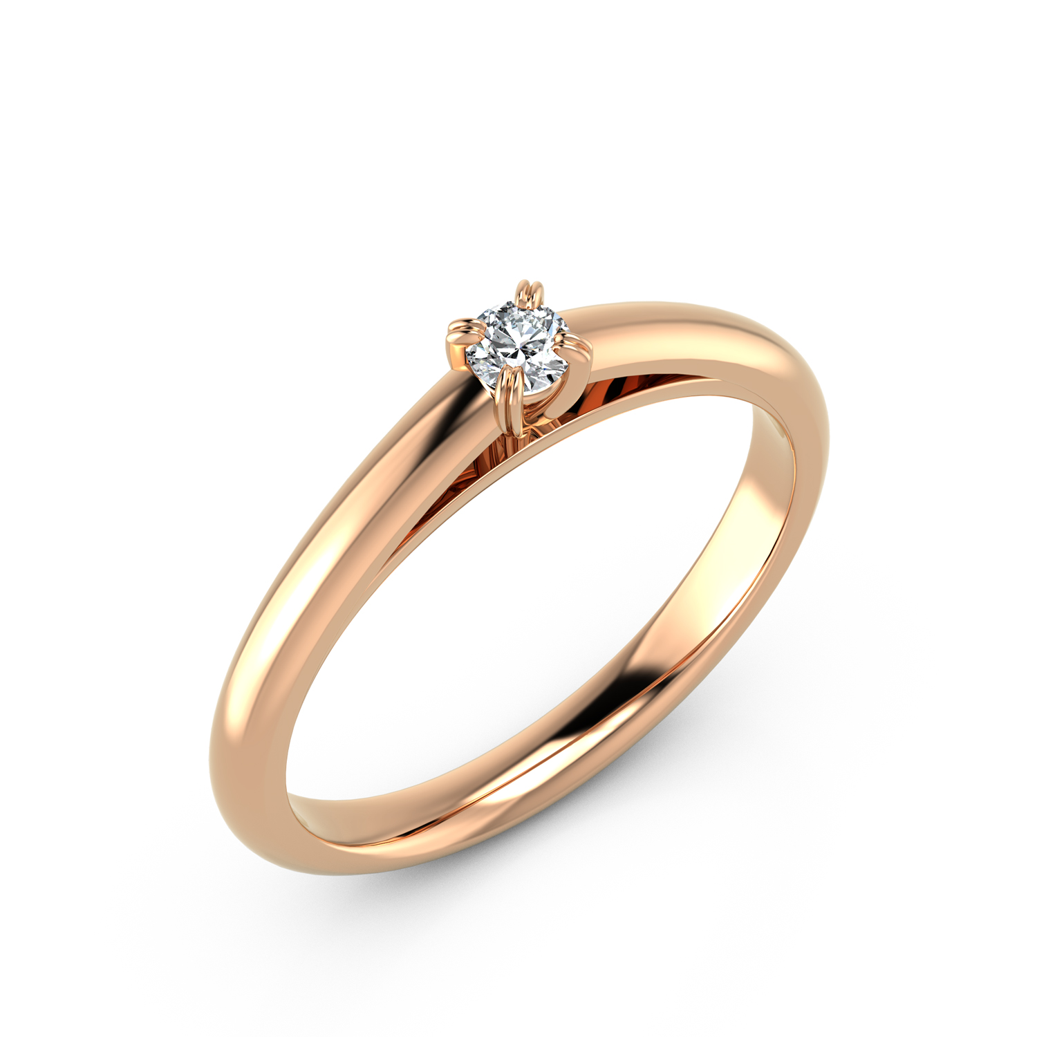 VR025 333er Rotgold 1x0.10ct. - 46763