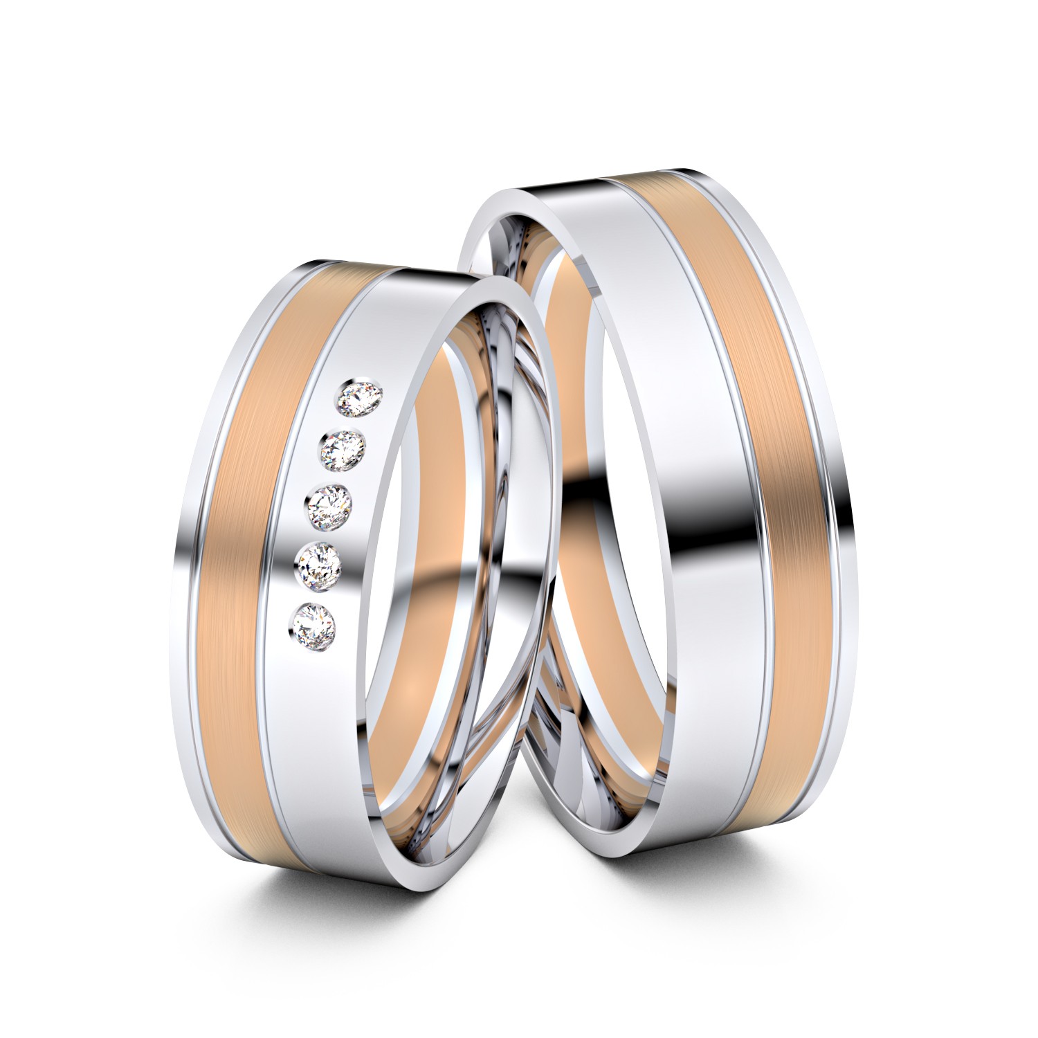 Modell TR211 333er Weißgold-Rotgold - 32078