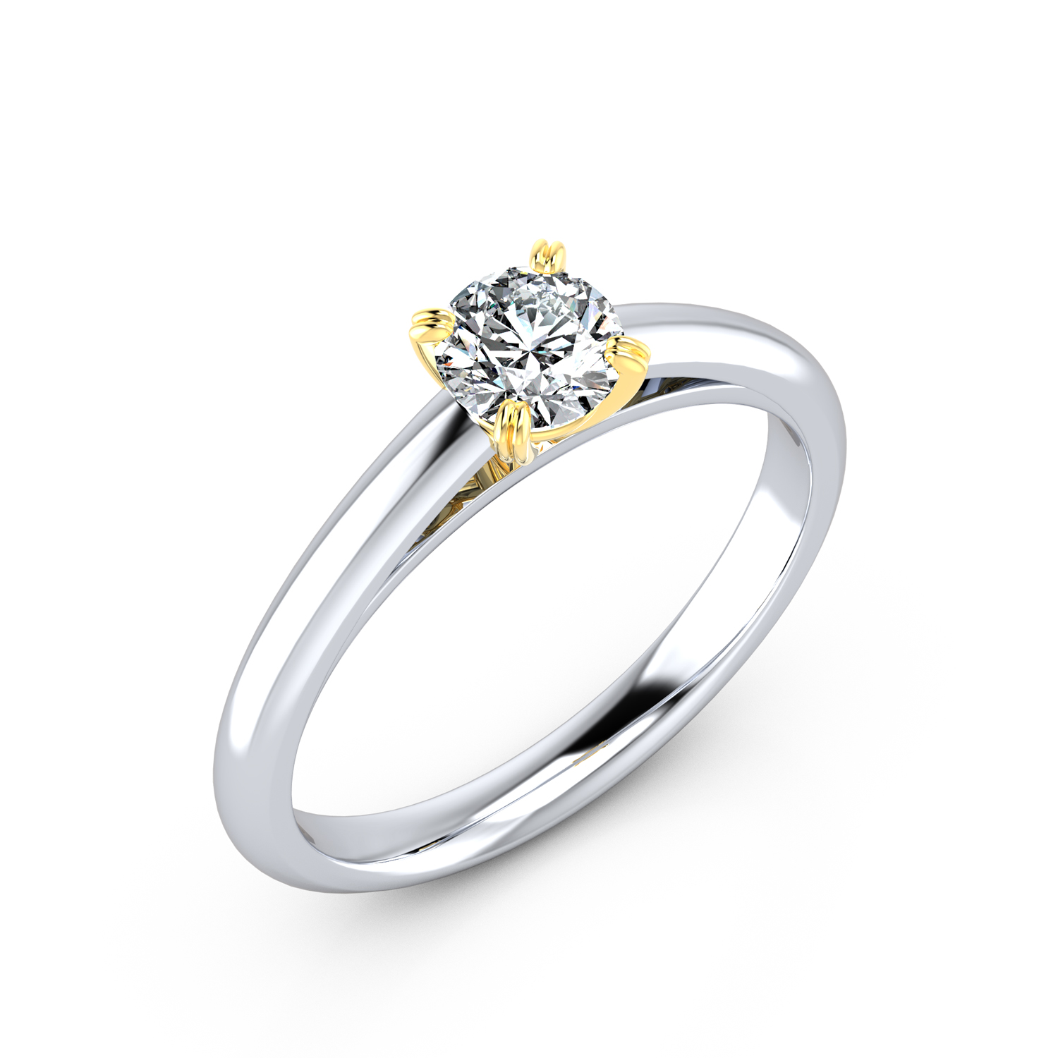 VR025 585er Weißgold-Gelbgold 1x0.50ct. - 46822