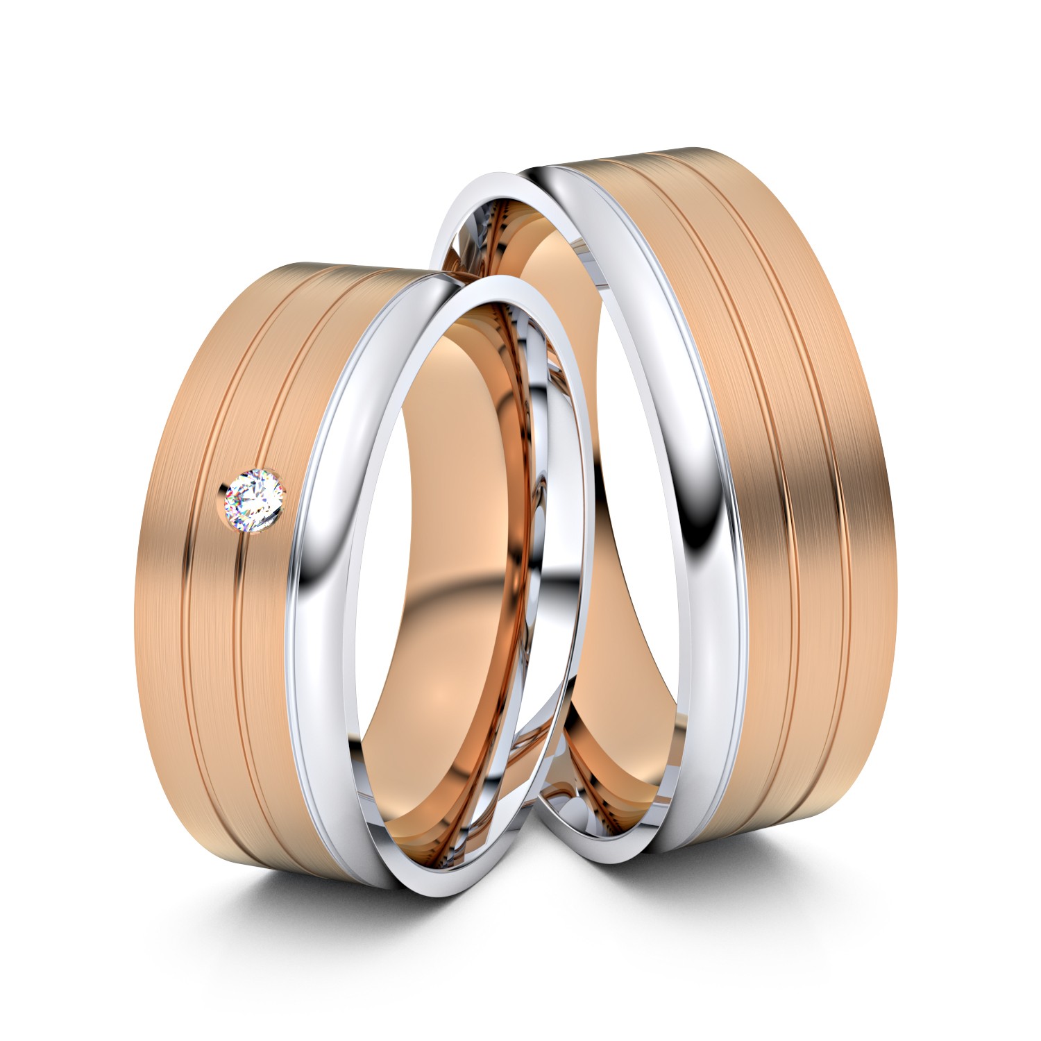 Modell TR249 585er Rotgold-Weißgold - 33690