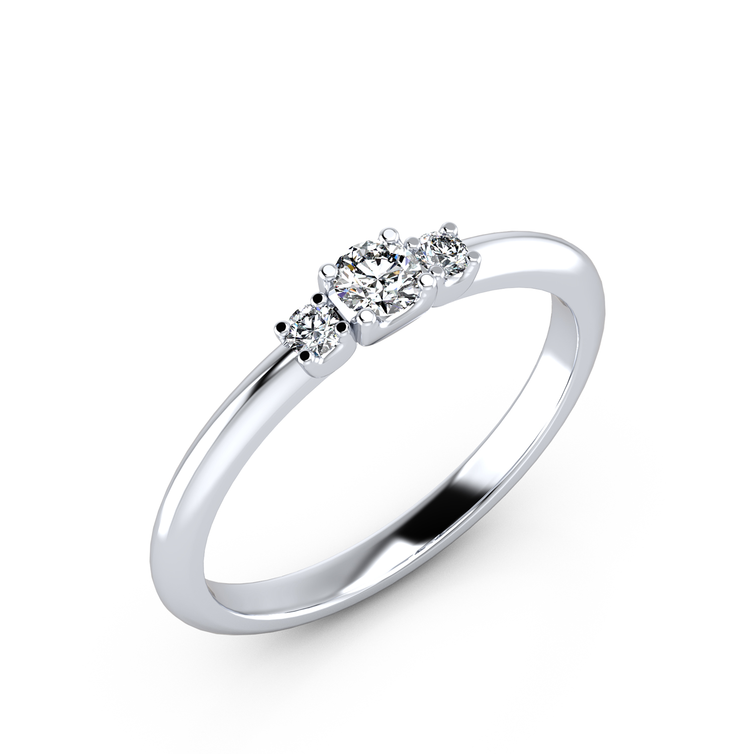 VR013 333er Weißgold 1x0.12|2x0.04ct. - 45355