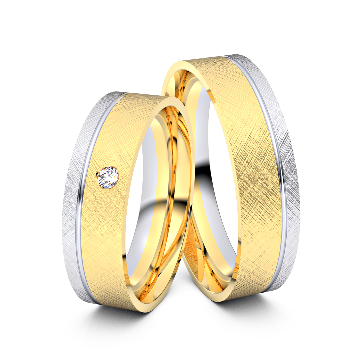 Modell TR377 333er Gelbgold-Weißgold - 38185