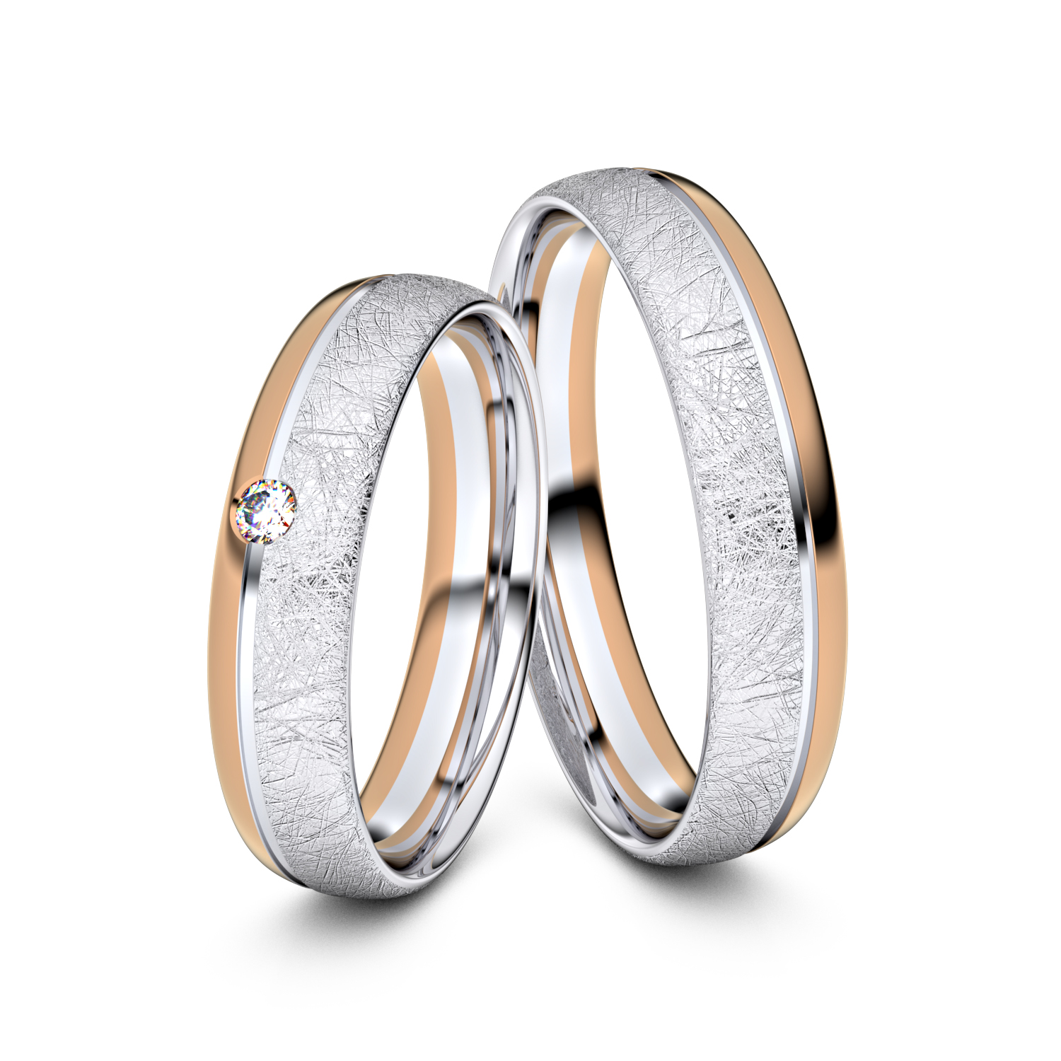 Modell TR002 585er Weißgold-Rotgold - 23394