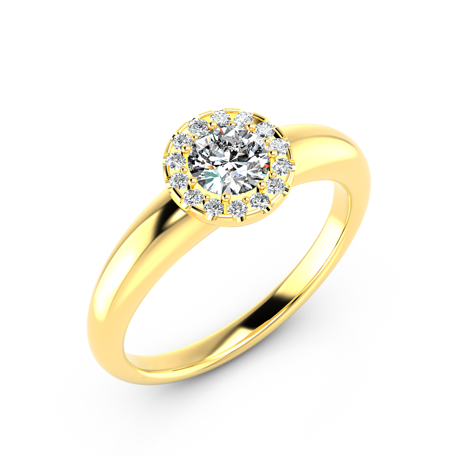 VR015 585er Gelbgold 1x0.50|14x0.01ct. - 45587