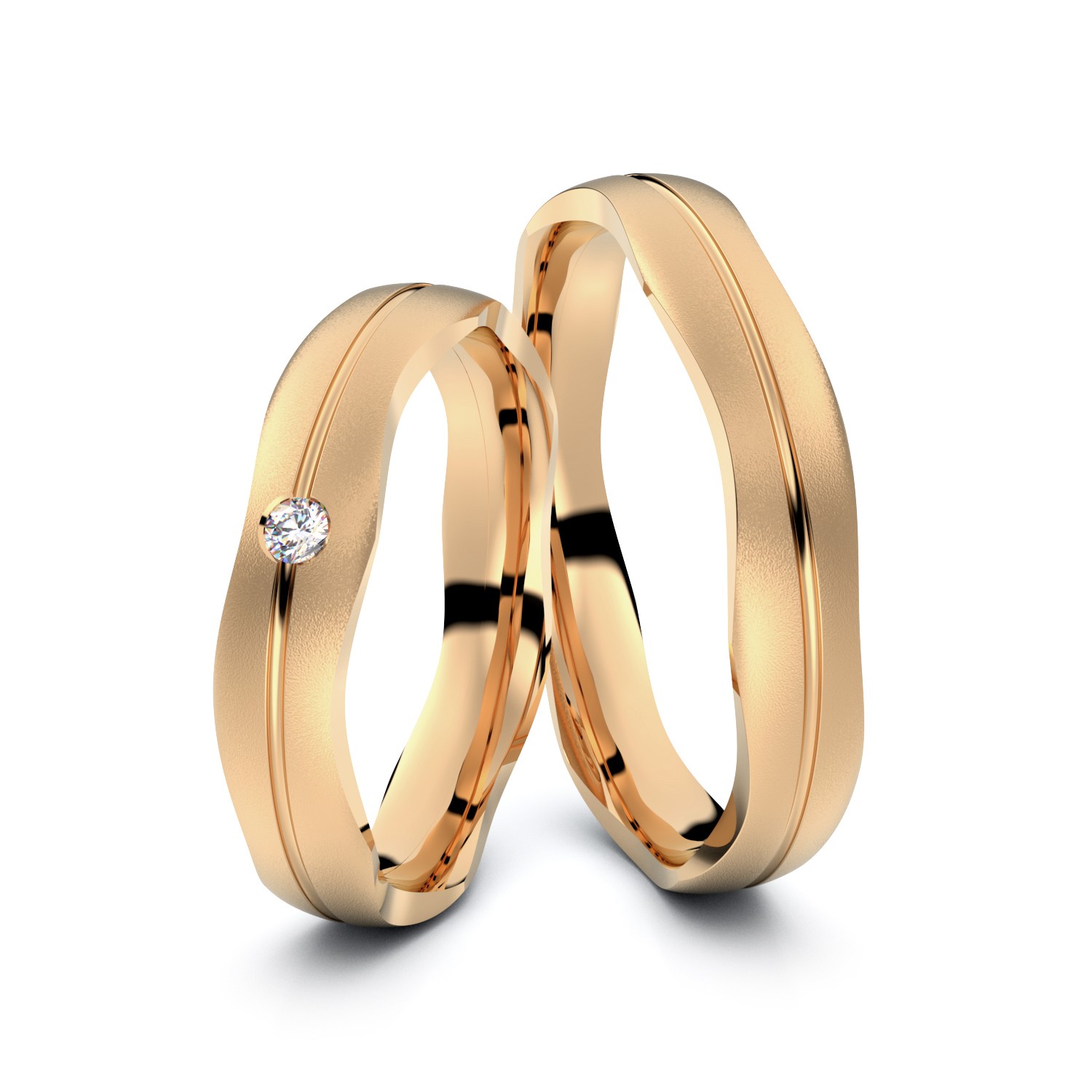 Modell TR013 Small Wavy 333er Roségold - 23927