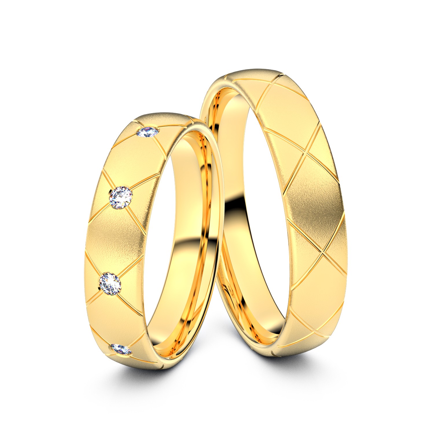 Modell TR409 Criss-Cross 750er Gelbgold - 85360